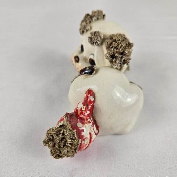 Lefton Spaghetti Dog with Bug Bandana Vintage Mid-Century Modern Porcelain - Picture 4 of 10